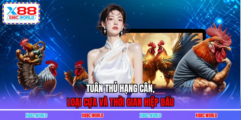 Tuân thủ hạng cân, loại cựa và thời gian hiệp đấu
